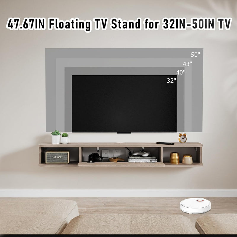 Floating TV Shelf Wall Mounted Cabinet Shelves