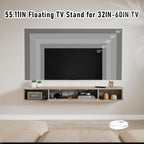 Floating TV Shelf Wall Mounted Cabinet Shelves