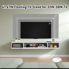 Floating TV Shelf Wall Mounted Cabinet Shelves