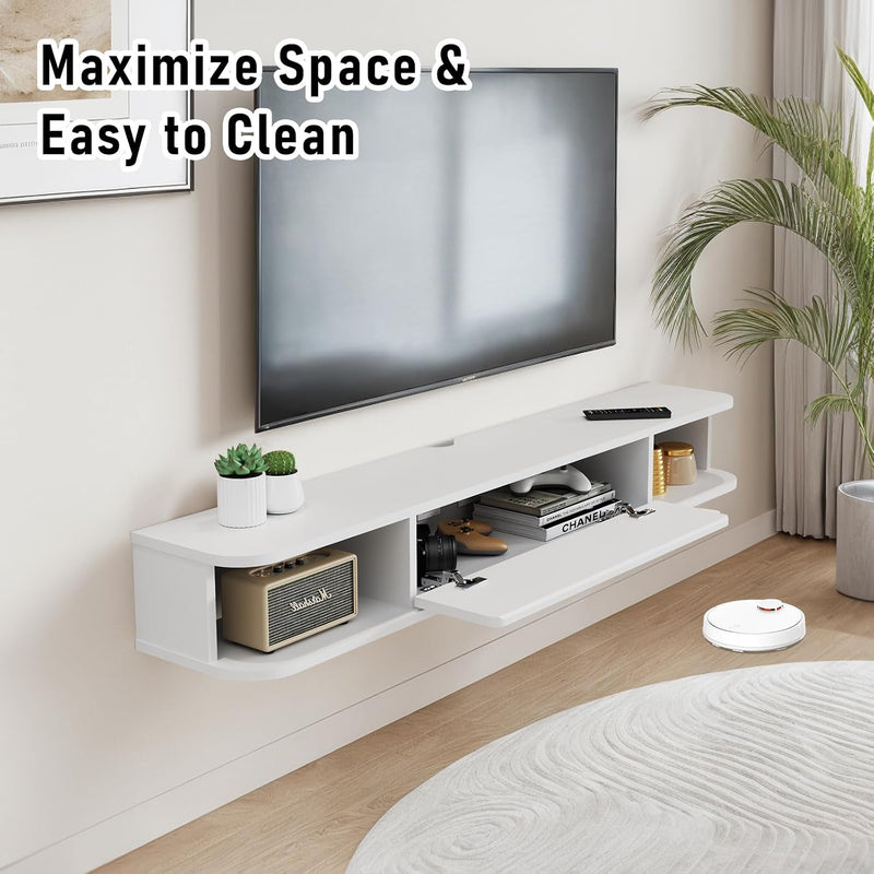Floating TV Shelf Wall Mounted Cabinet Shelves