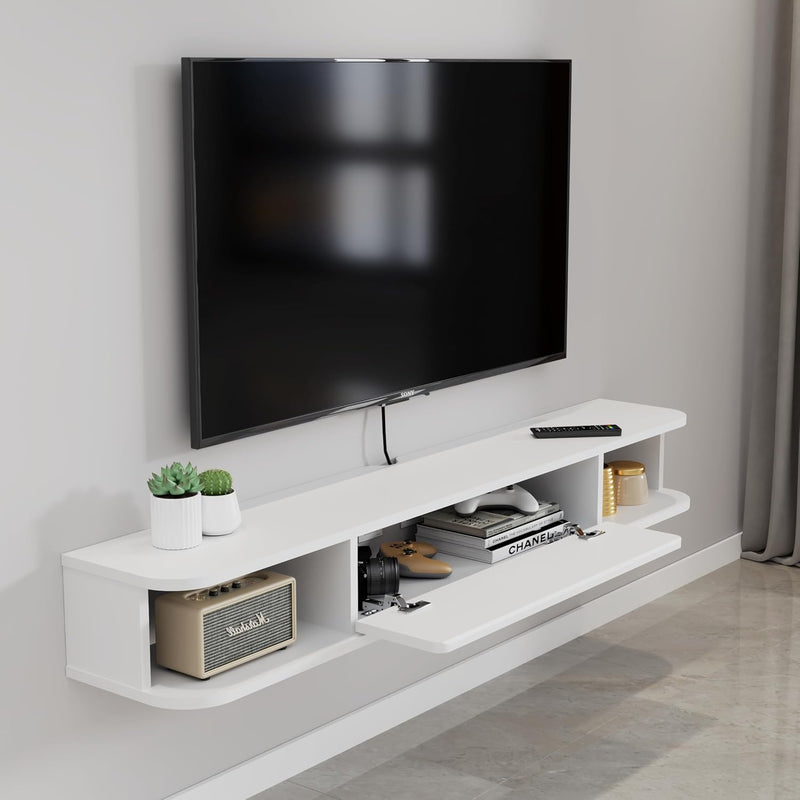 Floating TV Shelf Wall Mounted Cabinet Shelves