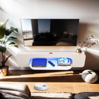 Floating TV Shelf with LED Lights Wall Mounted