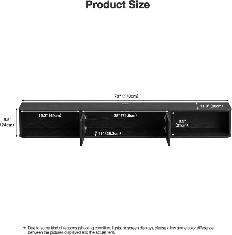 Floating TV Stand Cabinet Unit Long Media Entertainment