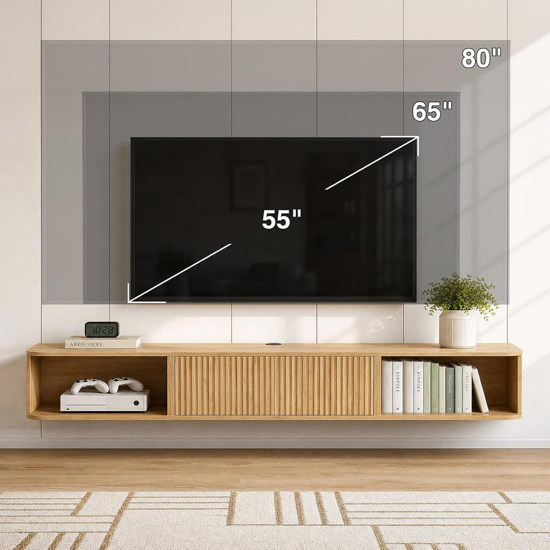 Floating TV Stand Cabinet Unit Long Media Entertainment