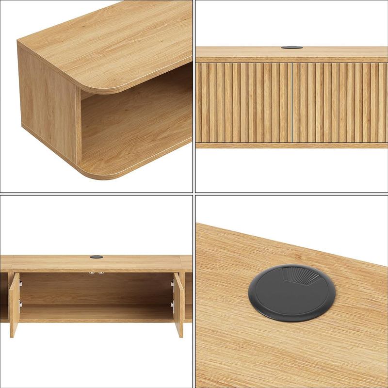 Floating TV Stand Cabinet Unit Long Media Entertainment
