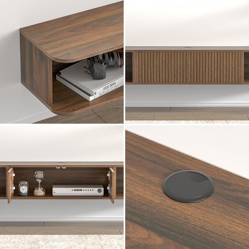 Floating TV Stand Cabinet Unit Long Media Entertainment