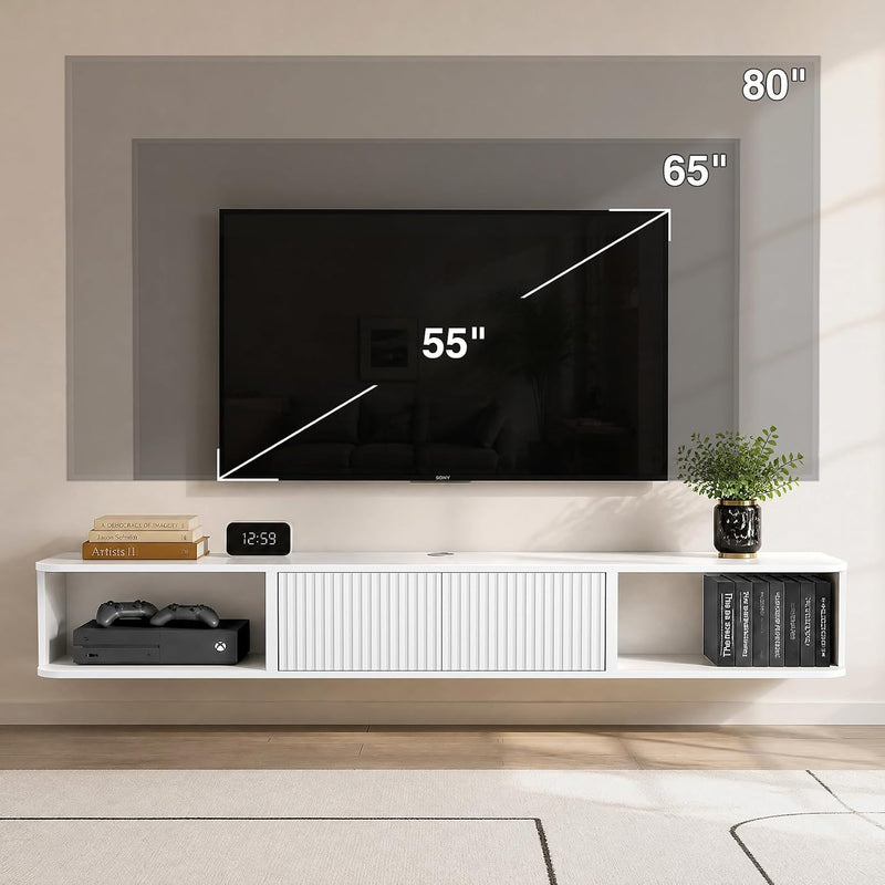 Floating TV Stand Cabinet Unit Long Media Entertainment