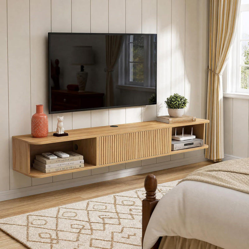 Floating TV Stand Cabinet Unit Long Media Entertainment