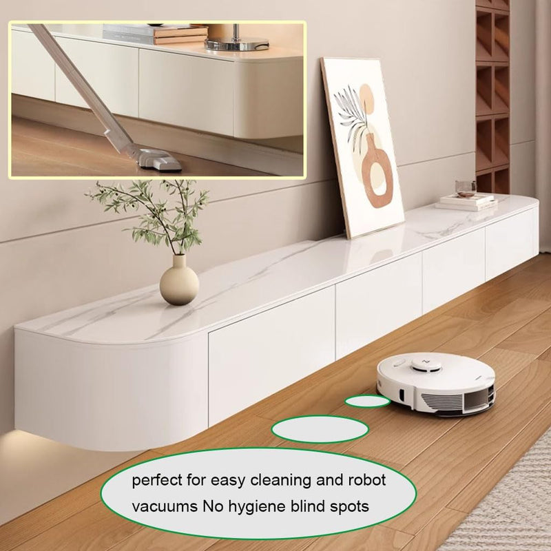 Floating TV Stand Large Shelves Wall Mounted Multi