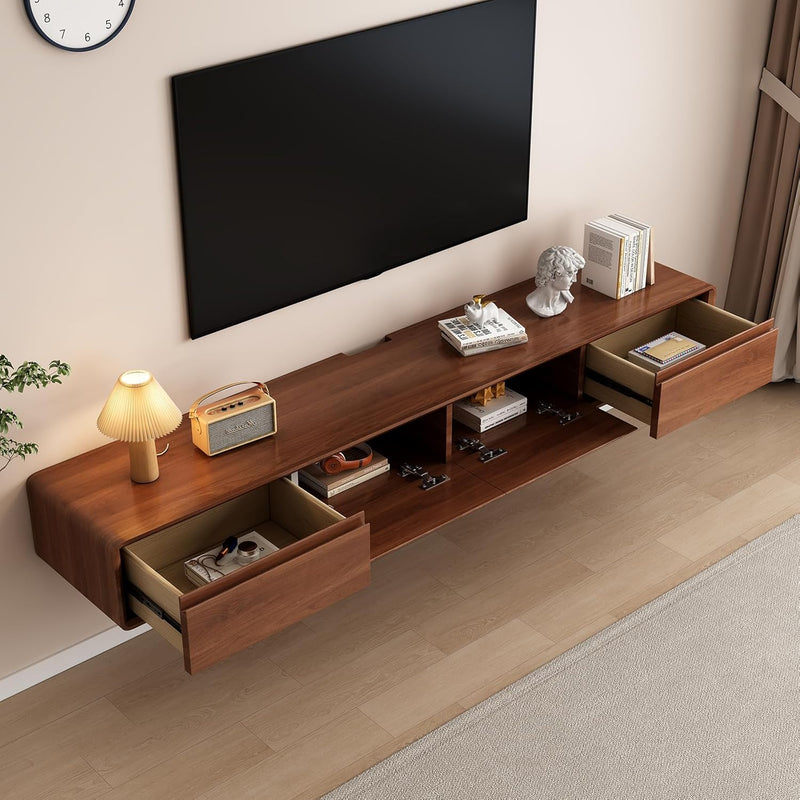 Floating TV Stand Large Shelves Wall Mounted Multi