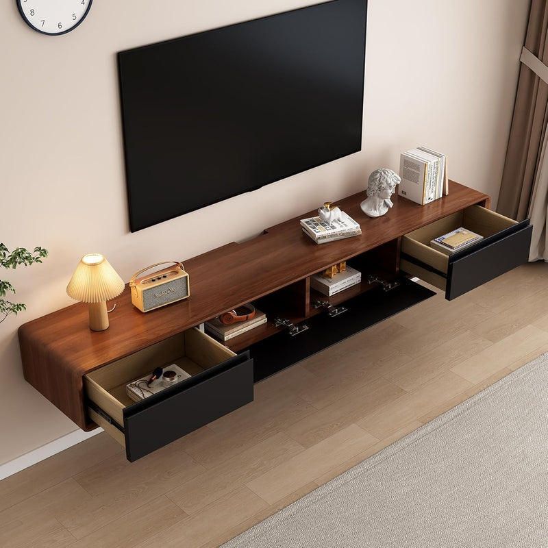 Floating TV Stand Large Shelves Wall Mounted Multi
