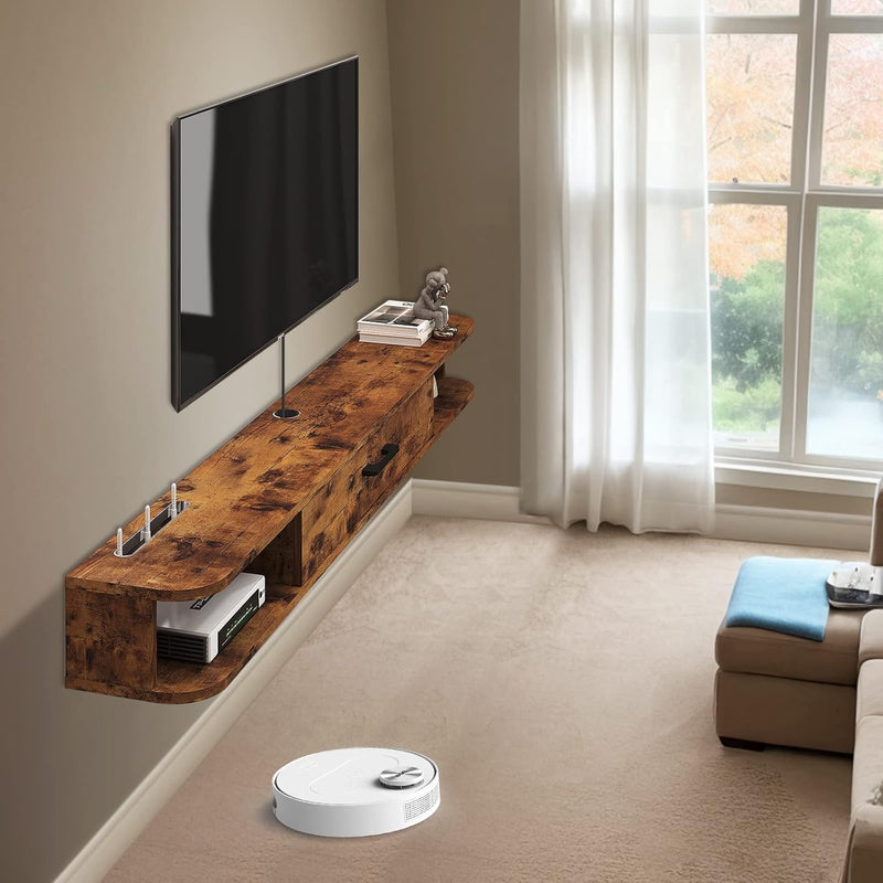 Floating TV Stand Wall Mounted Cabinet Shelves