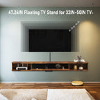 Floating TV Stand Wall Mounted Cabinet Shelves