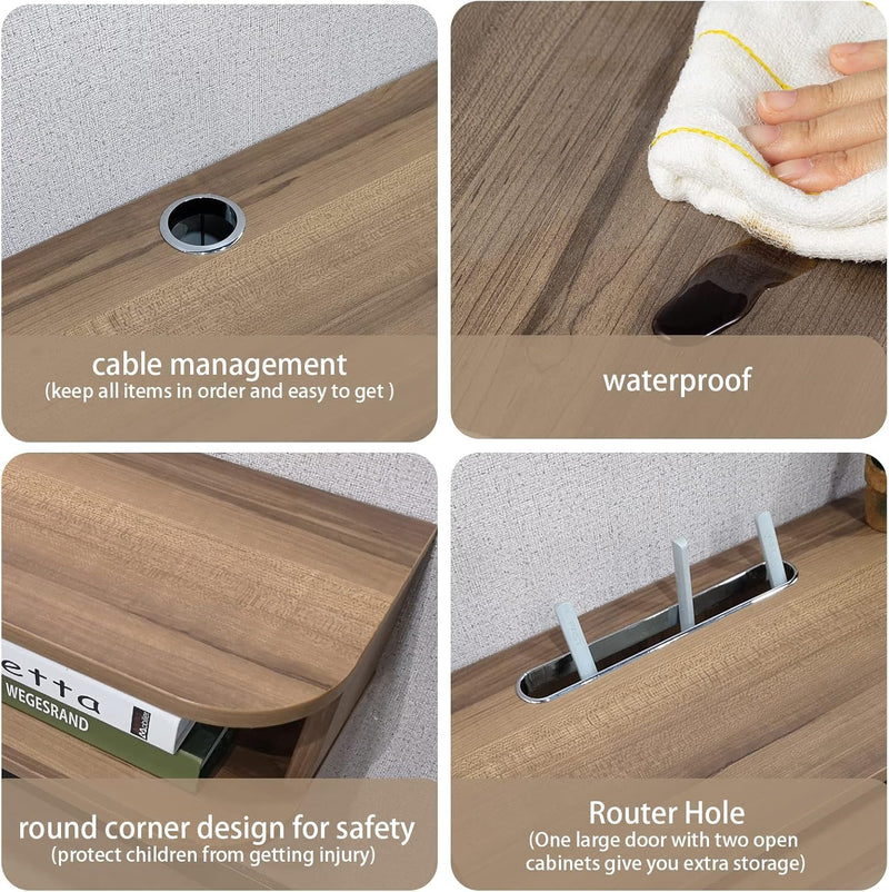 Floating TV Stand Wall Mounted Cabinet Shelves