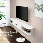 Floating TV Stand Wall Mounted Cabinet Shelves