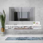 Floating TV Stand Wall Mounted Cabinet Shelves