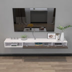 Floating TV Unit 55'' Wall Mounted Cabinet Shelves