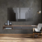 Floating TV Unit 55'' Wall Mounted Cabinet Shelves