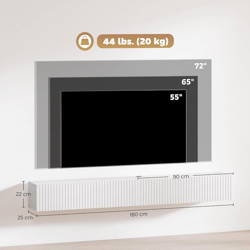 Floating TV Unit for Television Up to 72