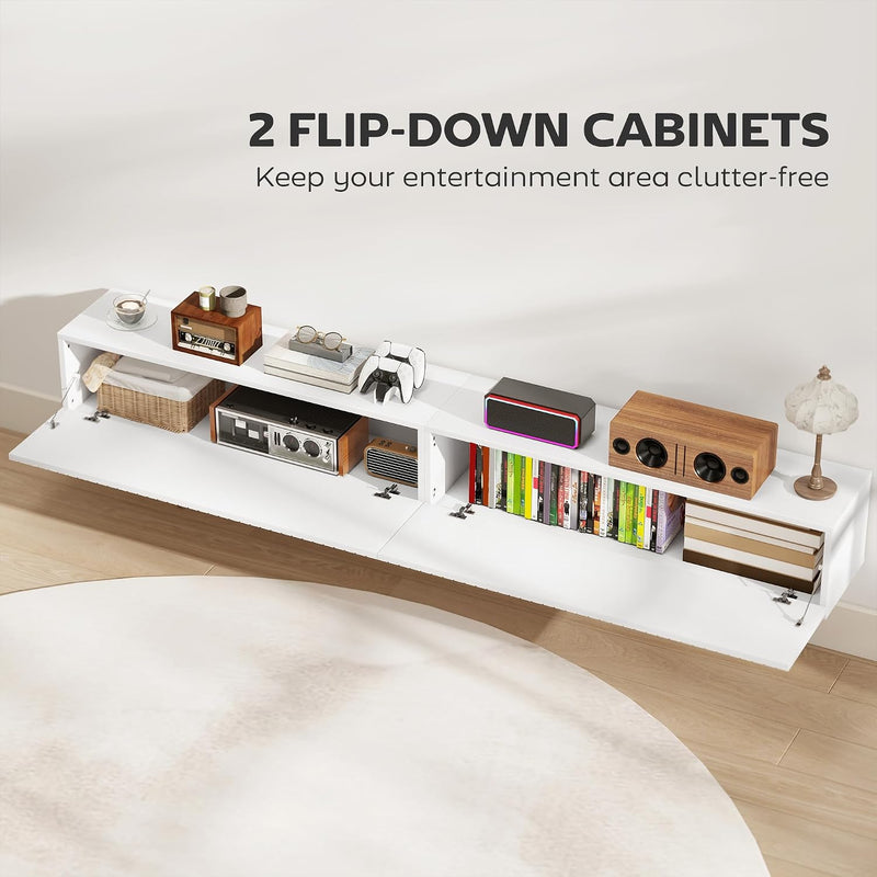 Floating TV Unit for Television Up to 72