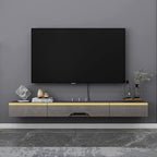 Floating TV Unit Wall Mounted Cabinet Shelves
