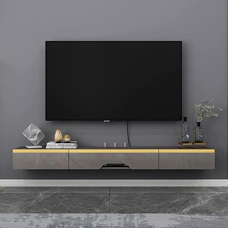Floating TV Unit Wall Mounted Cabinet Shelves