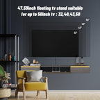 Floating TV Unit Wall Mounted Cabinet Shelves