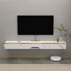 Floating TV Unit Wall Mounted Cabinet Shelves