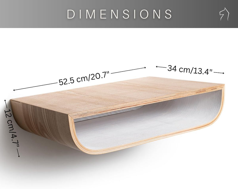Floating Walnut Bedside Table Wall Mount Wooden Side