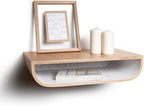 Floating Walnut Bedside Table Wall Mount Wooden Side