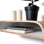 Floating Walnut Bedside Table Wall Mount Wooden Side