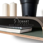 Floating Walnut Bedside Table Wall Mount Wooden Side