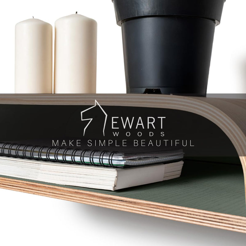 Floating Walnut Bedside Table Wall Mount Wooden Side