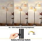 Floor Lamp 3 Lights Arc Lamps for Living