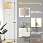 Floor Lamp for Living Room Marble Adjustable Height