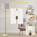 Floor Lamp for Living Room Marble Adjustable Height