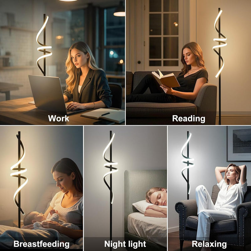 Floor Lamp LED Modern Dimmable Standing with Remote