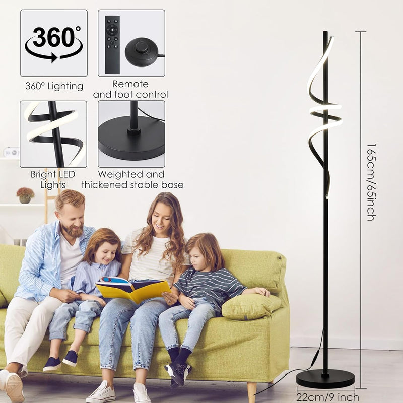 Floor Lamp LED Modern Dimmable Standing with Remote
