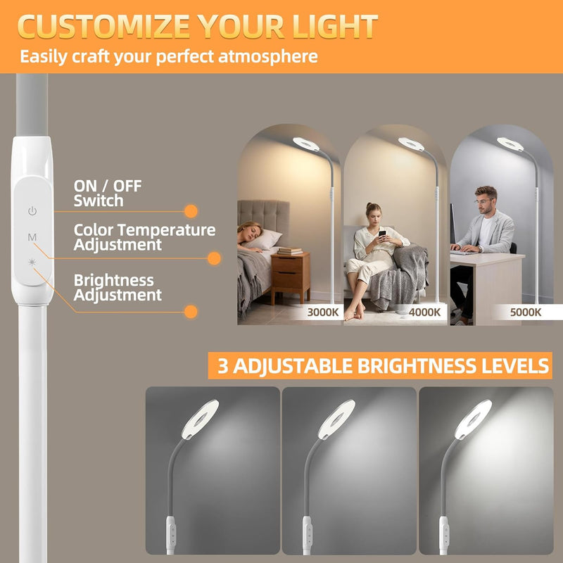 Floor Lamp LED Standing Reading Light for Living