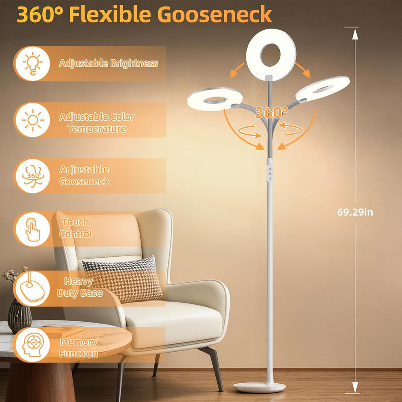 Floor Lamp LED Standing Reading Light for Living