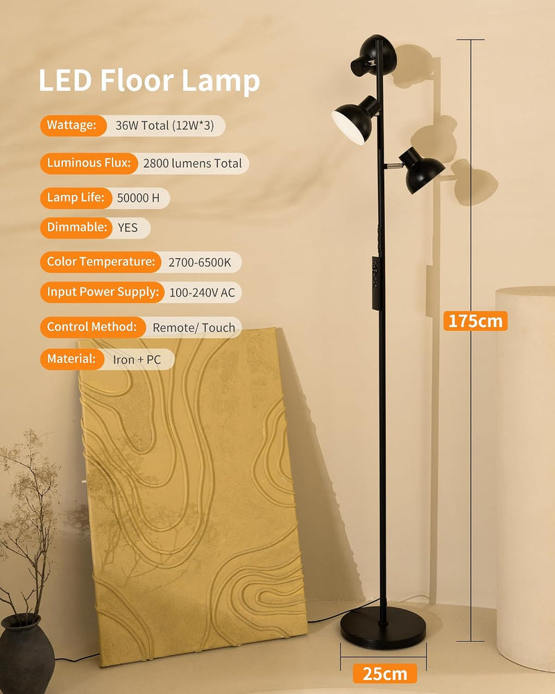 Floor Lamp Living Room 36W LED Dimmable