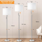 Floor Lamp Modern Tall Standing Adjustable Height 140-168