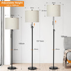 Floor Lamp Modern Tall Standing Adjustable Height 140-168