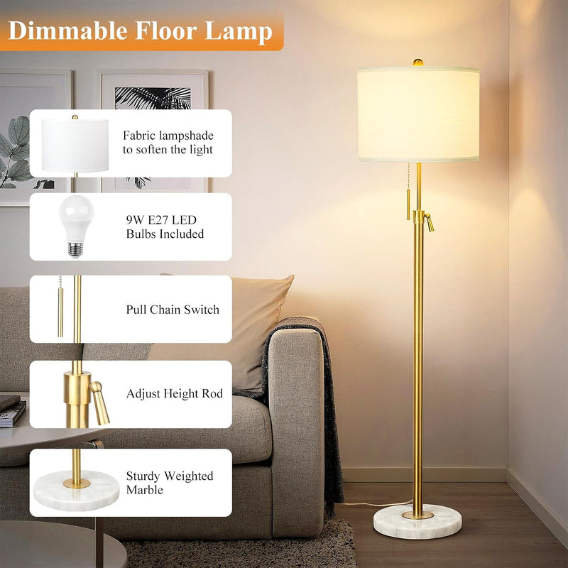 Floor Lamp Modern Tall Standing Adjustable Height 140-168