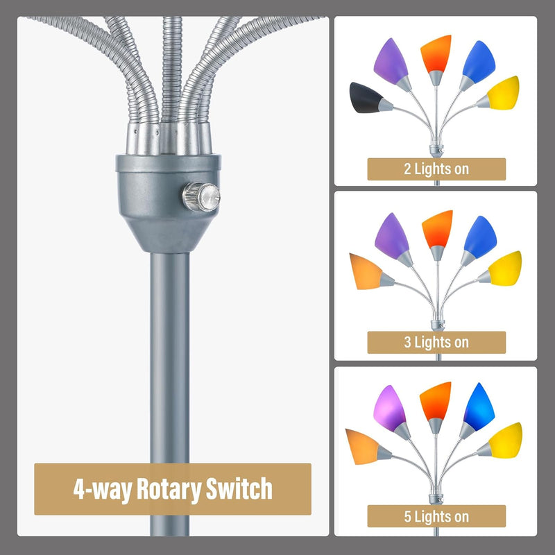 Floor Lamp Multi Head 5 Light Lamps