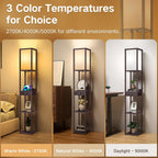 Shelf Floor Lamp with Drawer 2 USB-C Ports