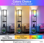 Shelf Floor Lamp with Drawer 2 USB-C Ports