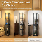 Shelf Floor Lamp with Drawer 2 USB-C Ports