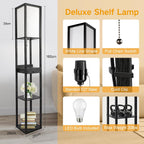 Shelf Floor Lamp with Drawer 2 USB-C Ports