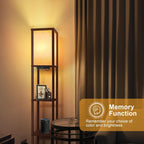 Shelf Floor Lamp with Drawer 2 USB-C Ports